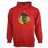 Men's Chicago Blackhawks Old Time Hockey Big Logo with Crest Pullover Hoodie - Red,baseball caps,new era cap wholesale,wholesale hats